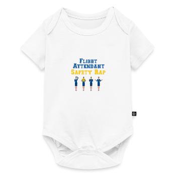 Flight Attendant Safety Rap - Flugbegleiter - Baby Premium Kurzarmbody - Weiß - Vorne