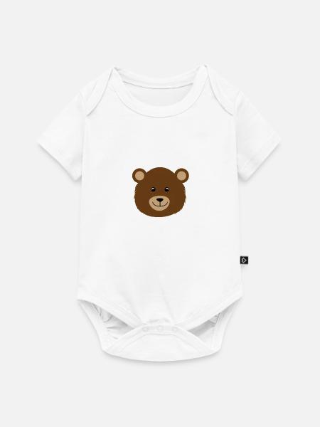 Bär - Baby Premium Kurzarmbody - Weiß