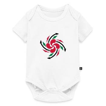 lauburu Basken Cross-Design - Baby Premium Kurzarmbody - Weiß - Vorne