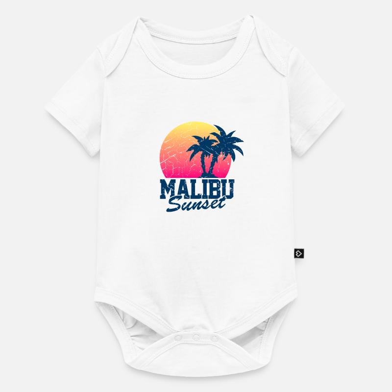 Malibu Sunset Porté - Body à manches courtes Premium Bébé - blanc