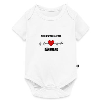 Dänemark Däne Danish Geschenk - Baby Premium Kurzarmbody - Weiß - Vorne