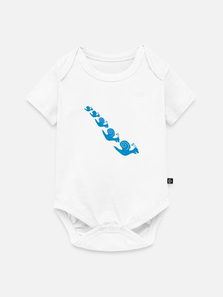 Happy Snails - Baby Premium Kurzarmbody - Weiß
