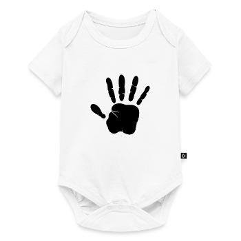 hand - Baby Premium Kurzarmbody - Weiß - Vorne