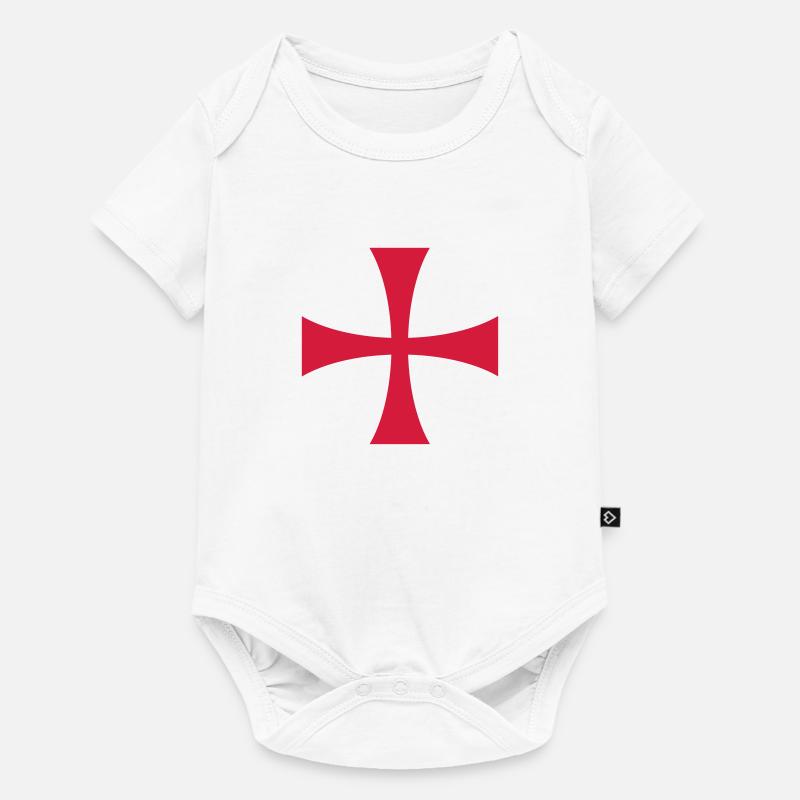 croix_templier - Body à manches courtes Premium Bébé - blanc