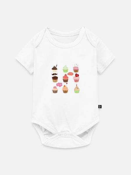 Cupcake - Baby Premium Kurzarmbody - Weiß