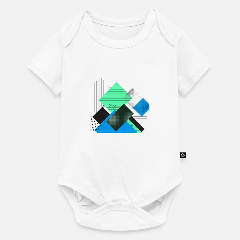 Abstract rectangles pastel - Baby Premium short-sleeve bodysuit - white