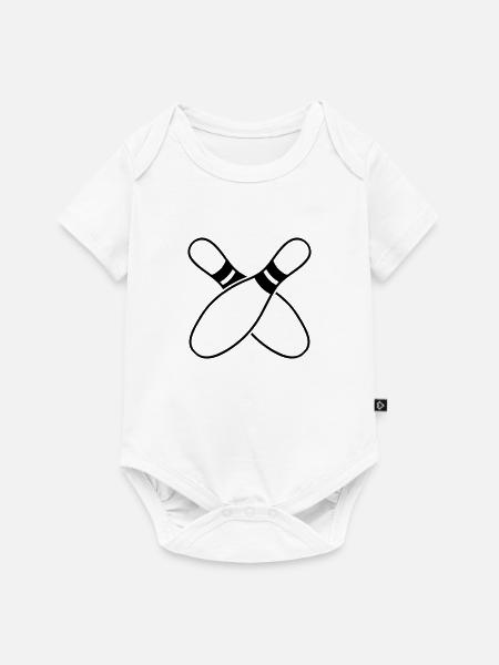 2 Bowling Pins - Baby Premium Kurzarmbody - Weiß