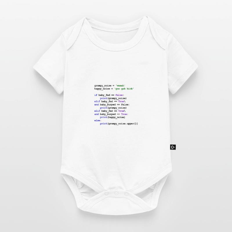 Python Code New Baby - Rock bébé pour dormir Body à manches courtes Premium Bébé