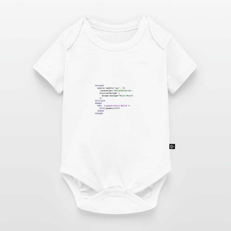 Angular JS New Baby - Basic Greeting Baby Premium short-sleeve bodysuit