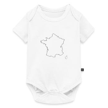 Map of France - Body à manches courtes Premium Bébé - blanc - Devant