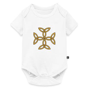 endless knot celtic cross tribal tattoo - Baby Premium short-sleeve bodysuit - white - Front