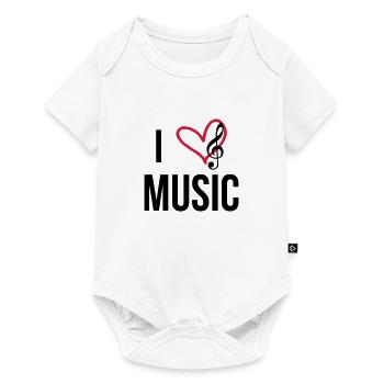 I Love Music - Body à manches courtes Premium Bébé - blanc - Devant