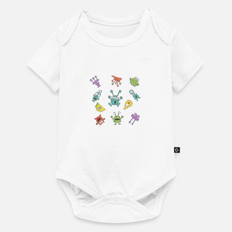 Monsters at random - Baby Premium short-sleeve bodysuit - white