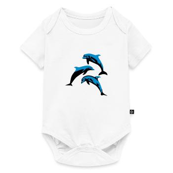 Delfin, Delfine - Dolphin - Baby Premium Kurzarmbody - Weiß - Vorne