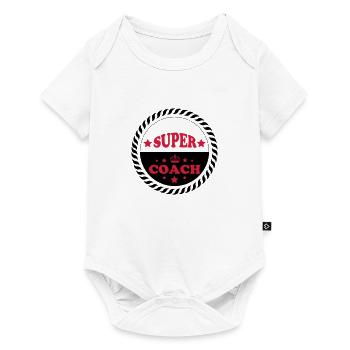 Super coach - Baby Premium short-sleeve bodysuit - white - Front