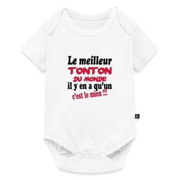 Le meilleur tonton du monde c'est le mien !!! - Body à manches courtes Premium Bébé - blanc - Devant