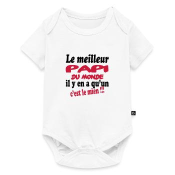 Le meilleur papi du monde c'est le mien !!! - Body à manches courtes Premium Bébé - blanc - Devant