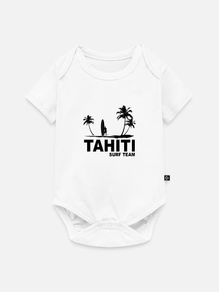 Tahiti surf team - Body à manches courtes Premium Bébé - blanc