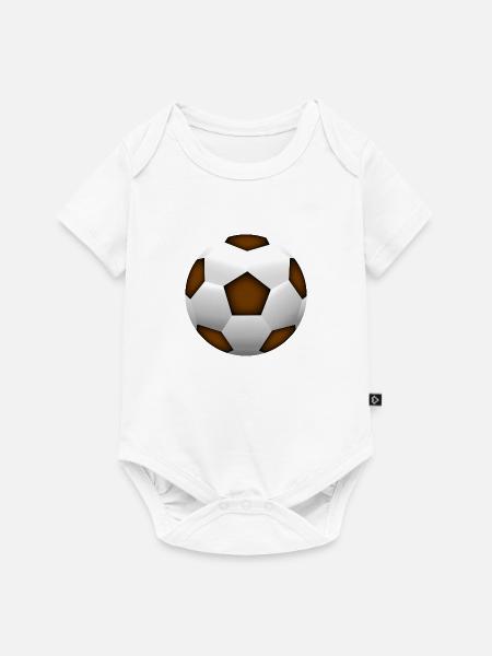 Smiley Football - Baby Premium Kurzarmbody - Weiß