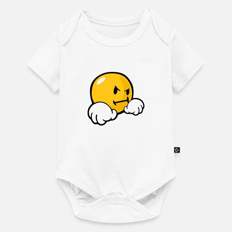 Smiley Stubborn - Body à manches courtes Premium Bébé - blanc