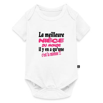 La meilleure nièce du monde c'est la mienne !!! - Body à manches courtes Premium Bébé - blanc - Devant