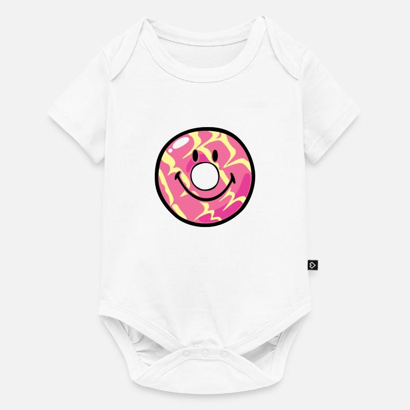 Smiley Donut Vanilla Ripple - Baby Premium Kurzarmbody - Weiß