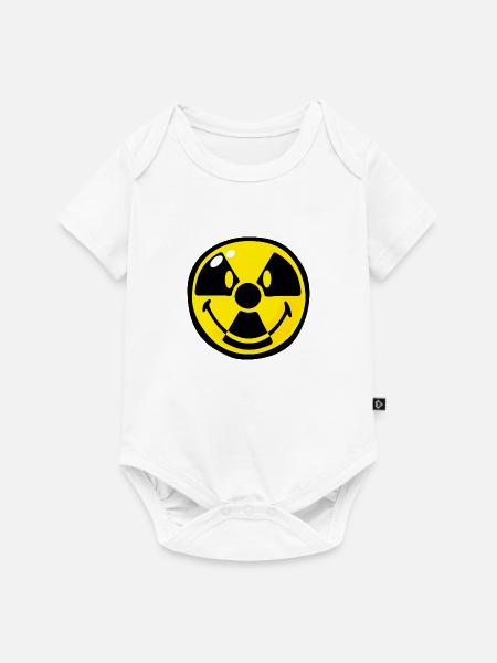 Smiley Radioactive - Baby Premium Kurzarmbody - Weiß