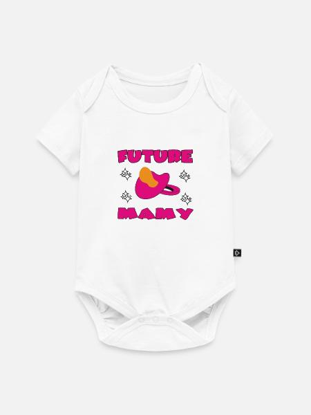Future mamy - Baby Premium Kurzarmbody - Weiß