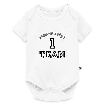 4 Pfoten 2 Füße 1 Team - Baby Premium Kurzarmbody - Weiß - Vorne
