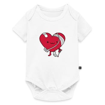heart wounded broken patient doctored ill l - Baby Premium short-sleeve bodysuit - white - Front