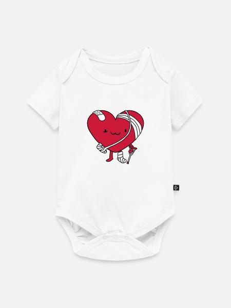 malato di cuore spezzato paziente malato doc - Body Premium a maniche corte per neonati  - bianco
