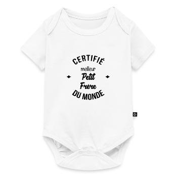 Frère Frangin Frere Naissance Bébé Frérot - Body à manches courtes Premium Bébé - blanc - Devant