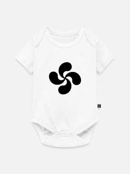 Croix Basque design 1 - Body à manches courtes Premium Bébé - blanc