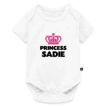 Princess sadie name thing crown - Baby Premium short-sleeve bodysuit - white - Front