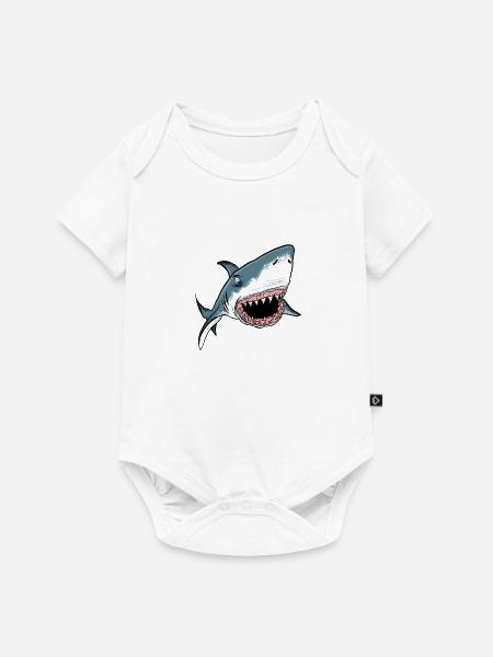 Tauch Dive Shark Hai - Baby Premium Kurzarmbody - Weiß