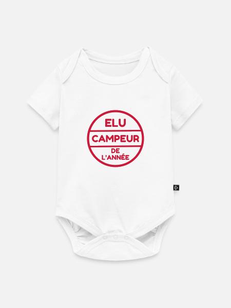 Campingplatz / Camper / Camping / Camp - Baby Premium Kurzarmbody - Weiß