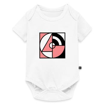 Geometrie Quadrat - Baby Premium Kurzarmbody - Weiß - Vorne