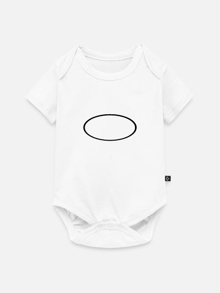 Schwarzes Oval - Baby Premium Kurzarmbody - Weiß