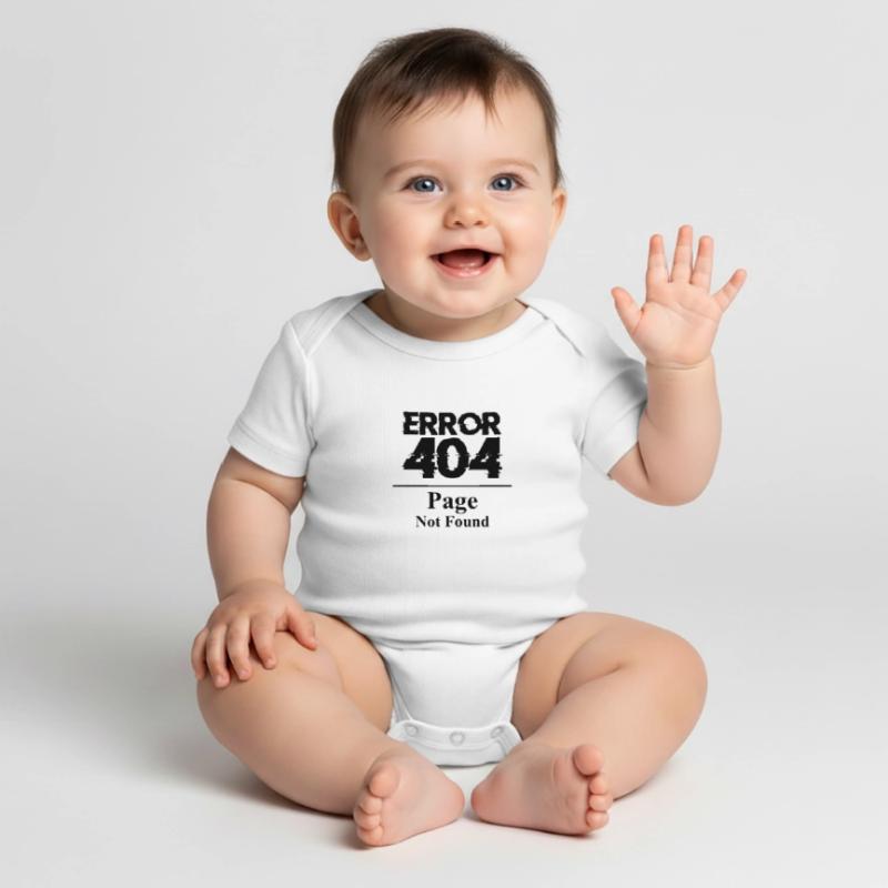 Error 404 Page not found Spruch Seite Internet Bug Baby Premium Kurzarmbody