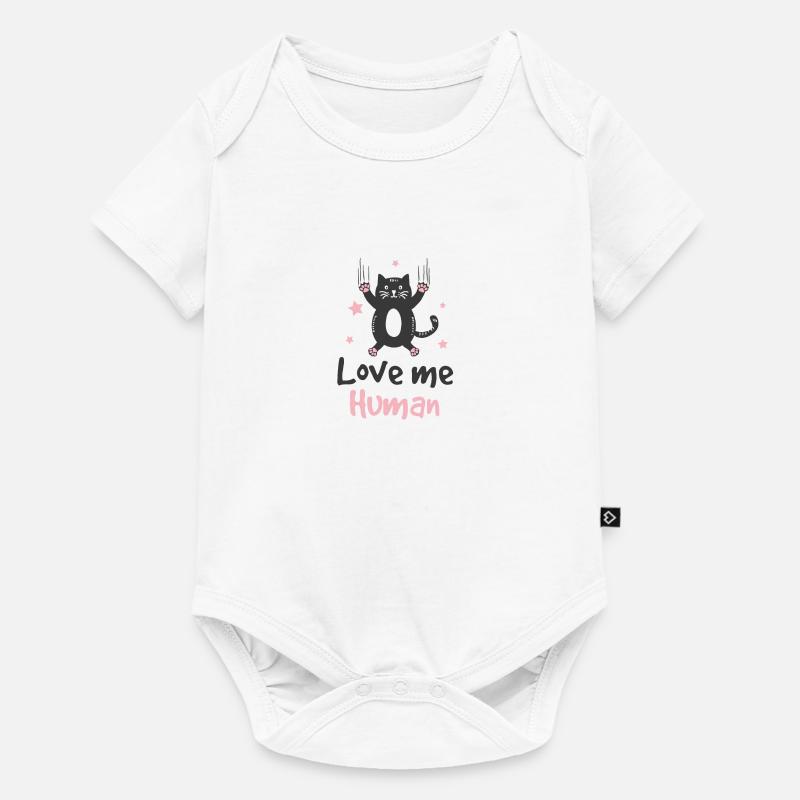 Chat chaton mignon drôle - Body à manches courtes Premium Bébé - blanc