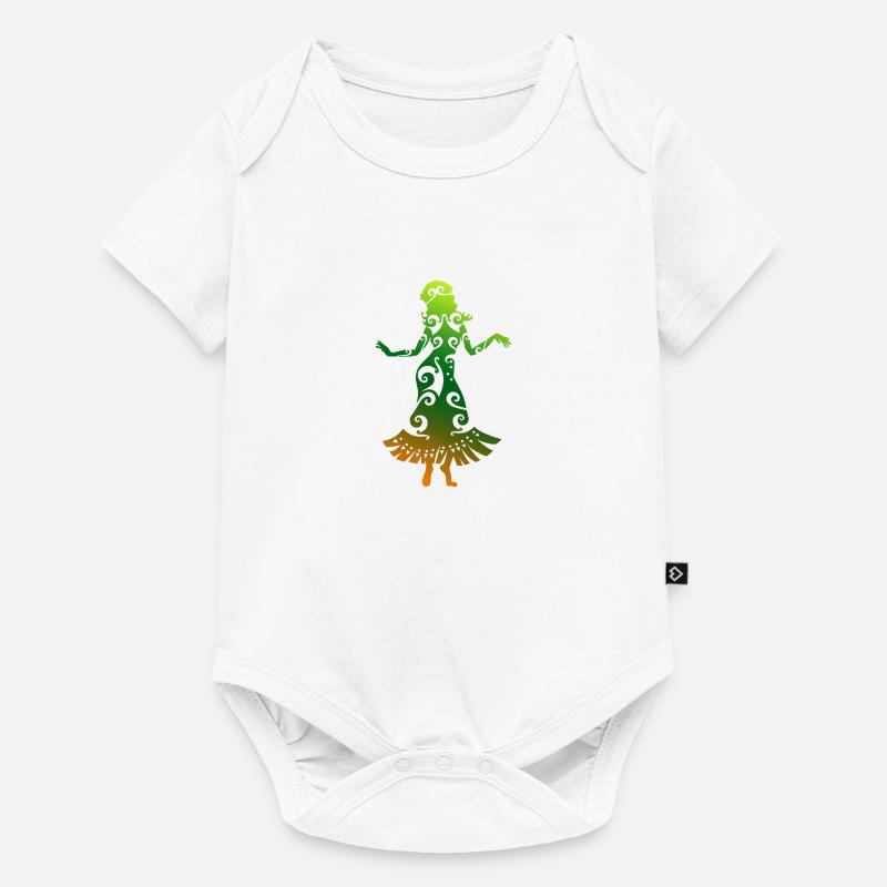 Tatouage tribal polynésien danseur de hula d'Hawaï - Body à manches courtes Premium Bébé - blanc