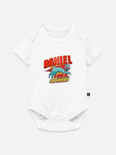 Daniel - Baby Premium Kurzarmbody - Weiß