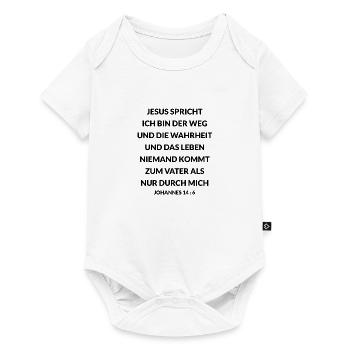 johannes 14:6 Bibelvers evangelistisch Mission - Baby Premium Kurzarmbody - Weiß - Vorne