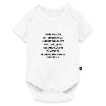 johannes 14 6 Ich bin der Weg Jesus Christus - Baby Premium Kurzarmbody - Weiß - Vorne