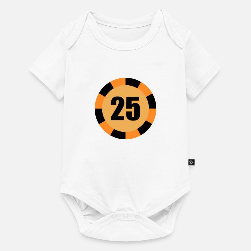 Numéro de jeton de poker 25 conception de jeu de poker - Body à manches courtes Premium Bébé - blanc