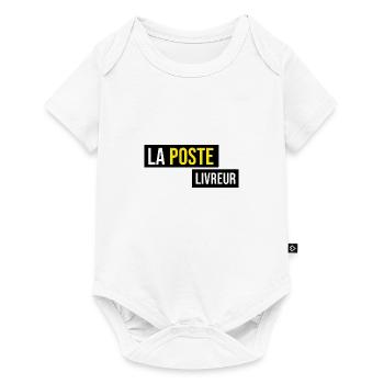 La poste livraison colis courrier facteur laposte - Body à manches courtes Premium Bébé - blanc - Devant