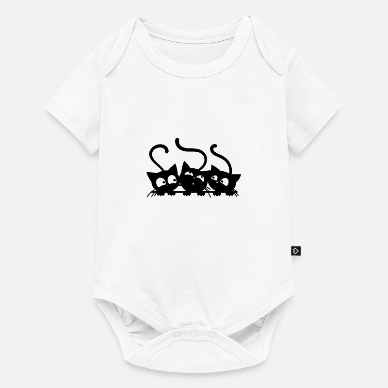 trois chats - Body à manches courtes Premium Bébé - blanc