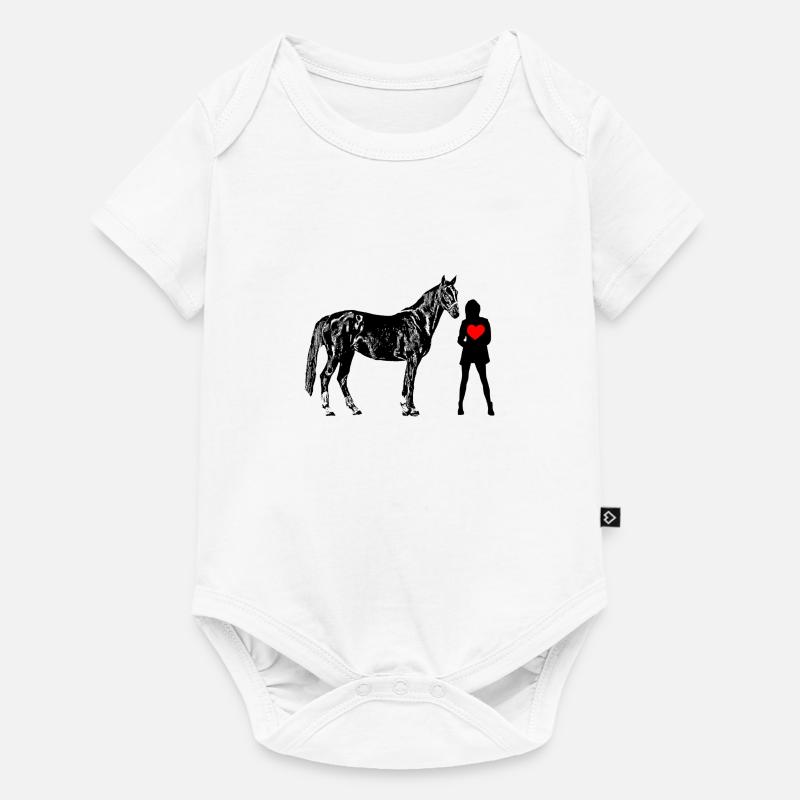 cheval - Body à manches courtes Premium Bébé - blanc