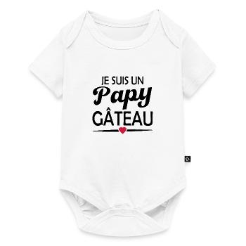 je suis un papy gâteau - Body à manches courtes Premium Bébé - blanc - Devant
