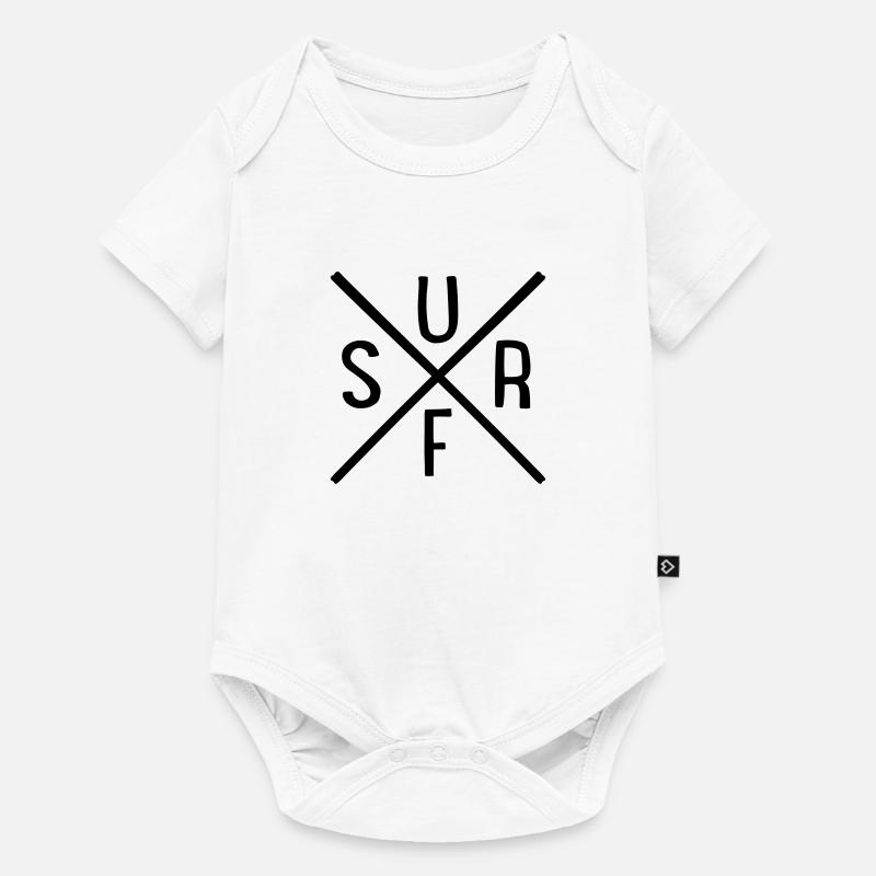 Le surf - Body à manches courtes Premium Bébé - blanc
